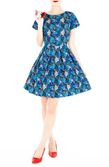 Pandora’s Tropical Paradise Flare Dress with Short Sleeves