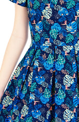 Pandora’s Tropical Paradise Flare Dress with Short Sleeves
