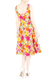 Papier-mâché Rosette Flare Midi Dress - White
