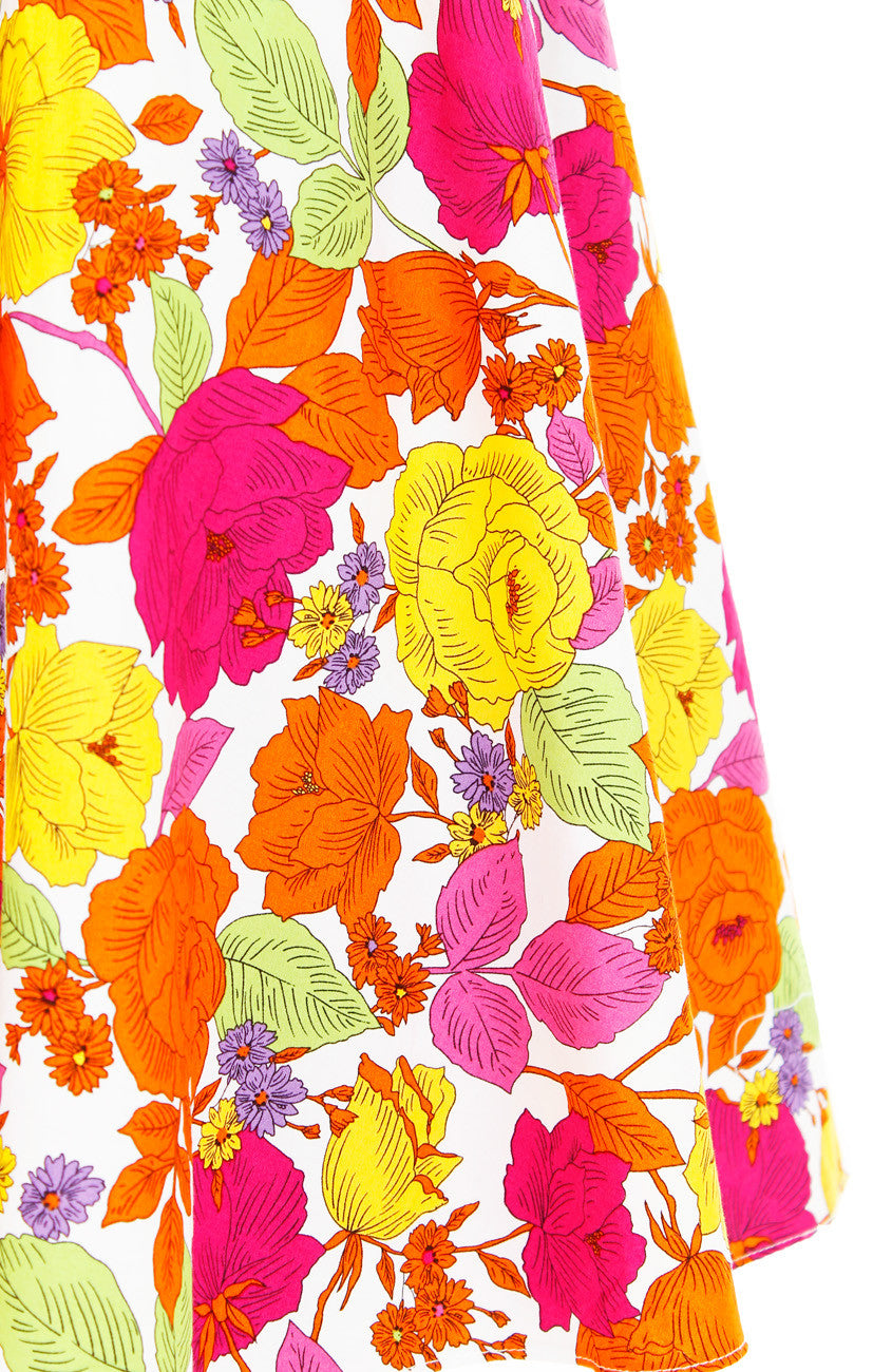 Papier-mâché Rosette Flare Midi Dress - White