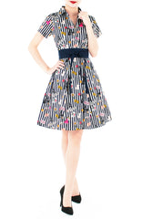 Parisian Chic Anna Shirtdress - Navy