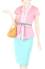 Peranakan Sakura Mei Kebaya with Obi Belt