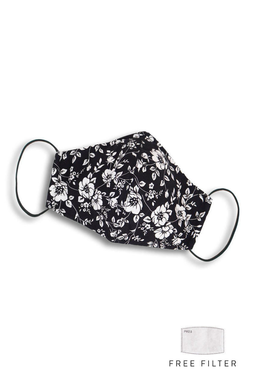 Night Poppies Pure Cotton Face Mask
