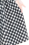 Pin-up Queen in Gingham Flare Midi Dress (Longer Length)