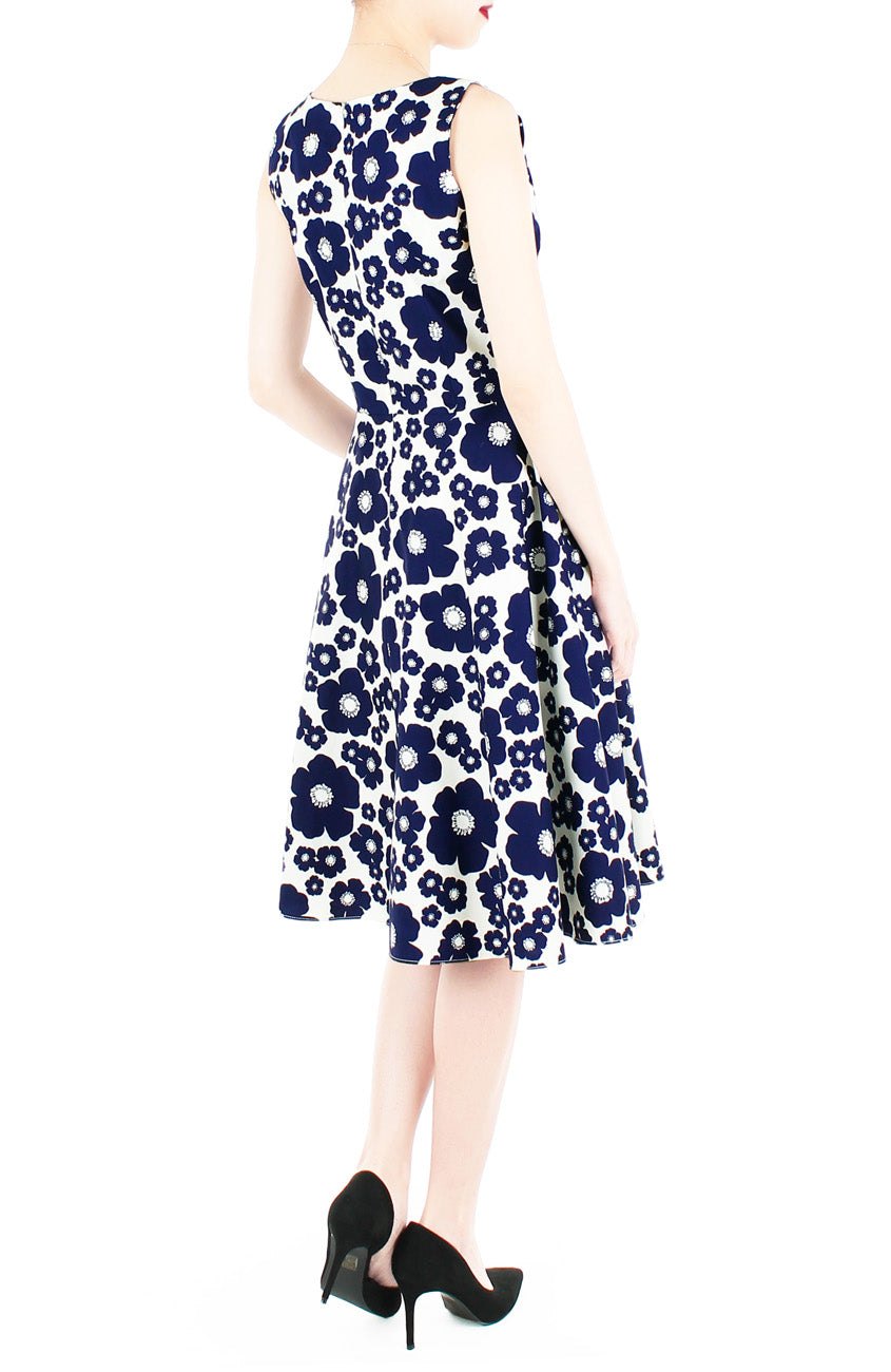 Poised Poppy Presence Flare Midi Dress