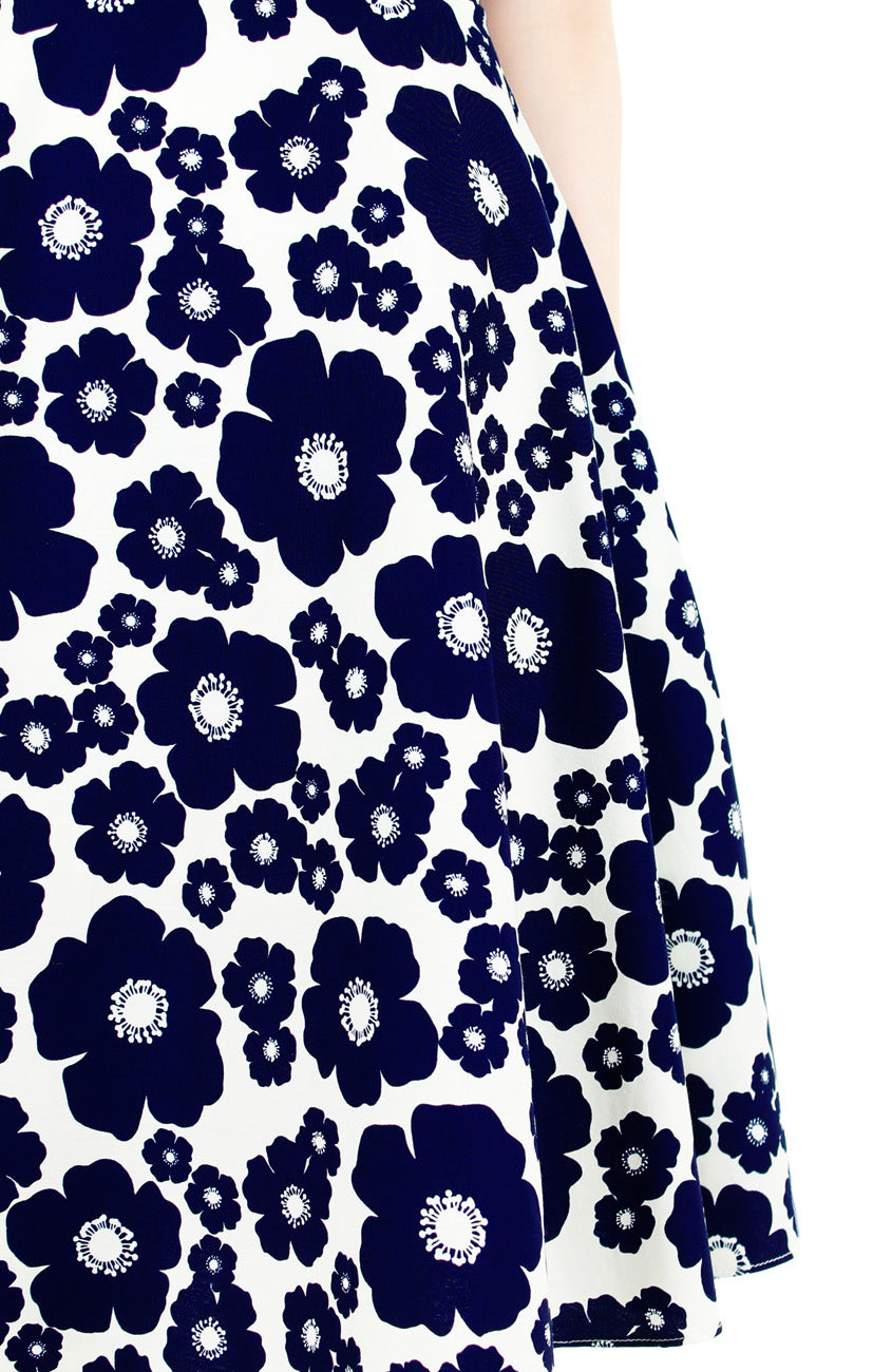 Poised Poppy Presence Flare Midi Dress