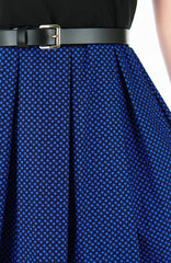 Poised for Potential Flare Dress - Ultramarine