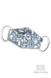 Polished Paisley Pure Cotton Face Mask - White