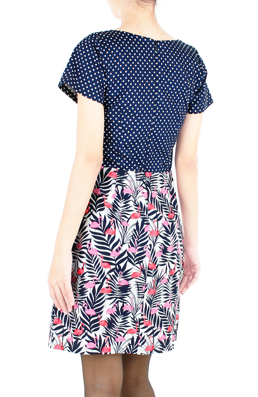 Polka the Flamingo Vera Dress