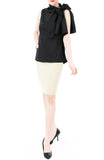 Posh Oversized Bow Blouse - Noir Black