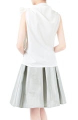 Posh Oversized Bow Blouse - White