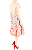 Prairie Poppies Flare Tea Dress - Peach