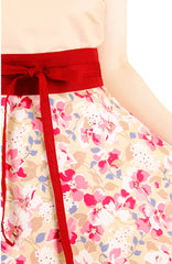 Prairie Poppies Flare Tea Dress - Peach