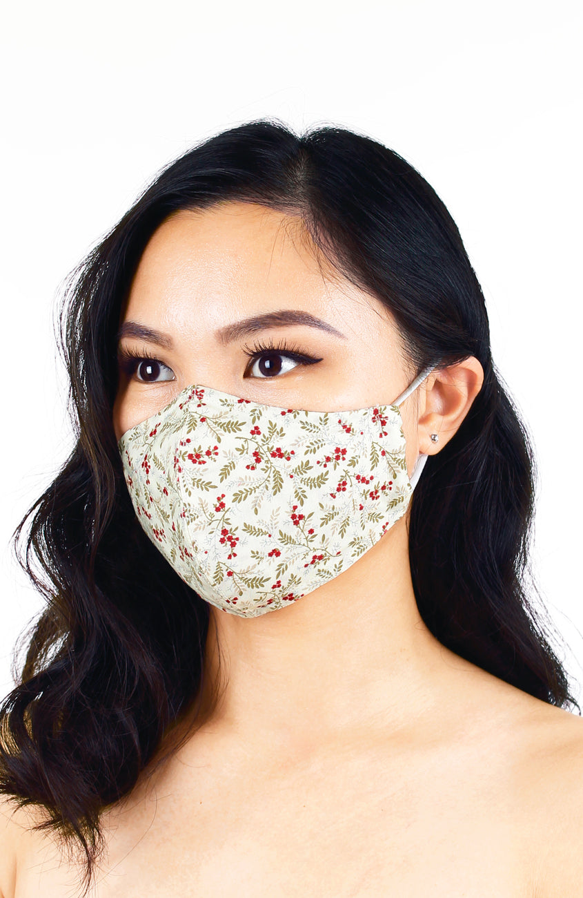 Precious Poppy Pure Cotton Face Mask