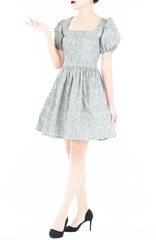 Pretty Paisley Alice Dress - Pearl Grey