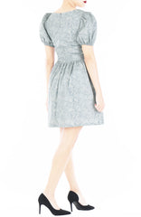 Pretty Paisley Alice Dress - Pearl Grey