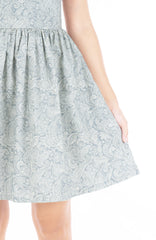 Pretty Paisley Alice Dress - Pearl Grey