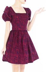 Pretty Paisley Alice Dress - Sangria Red