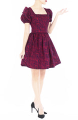 Pretty Paisley Alice Dress - Sangria Red