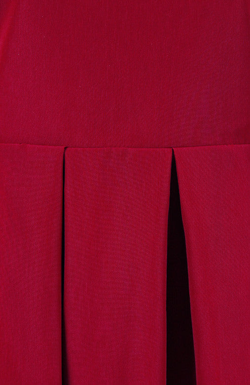 Prom Princess Skater Dress - Merlot Red
