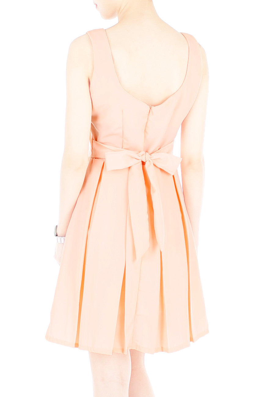 Prom Princess Skater Dress - Peach