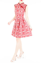 Prosperity Sakura Lace Cheongsam Dress