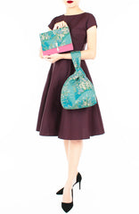 Opulent Jade Sakura Japanese Prosperity Bag - Reversible