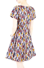 Purrfect-Style Flare Dress with Short Sleeves