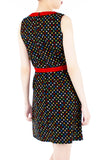 Rainbow Confetti 60s Mod A-Line Dress