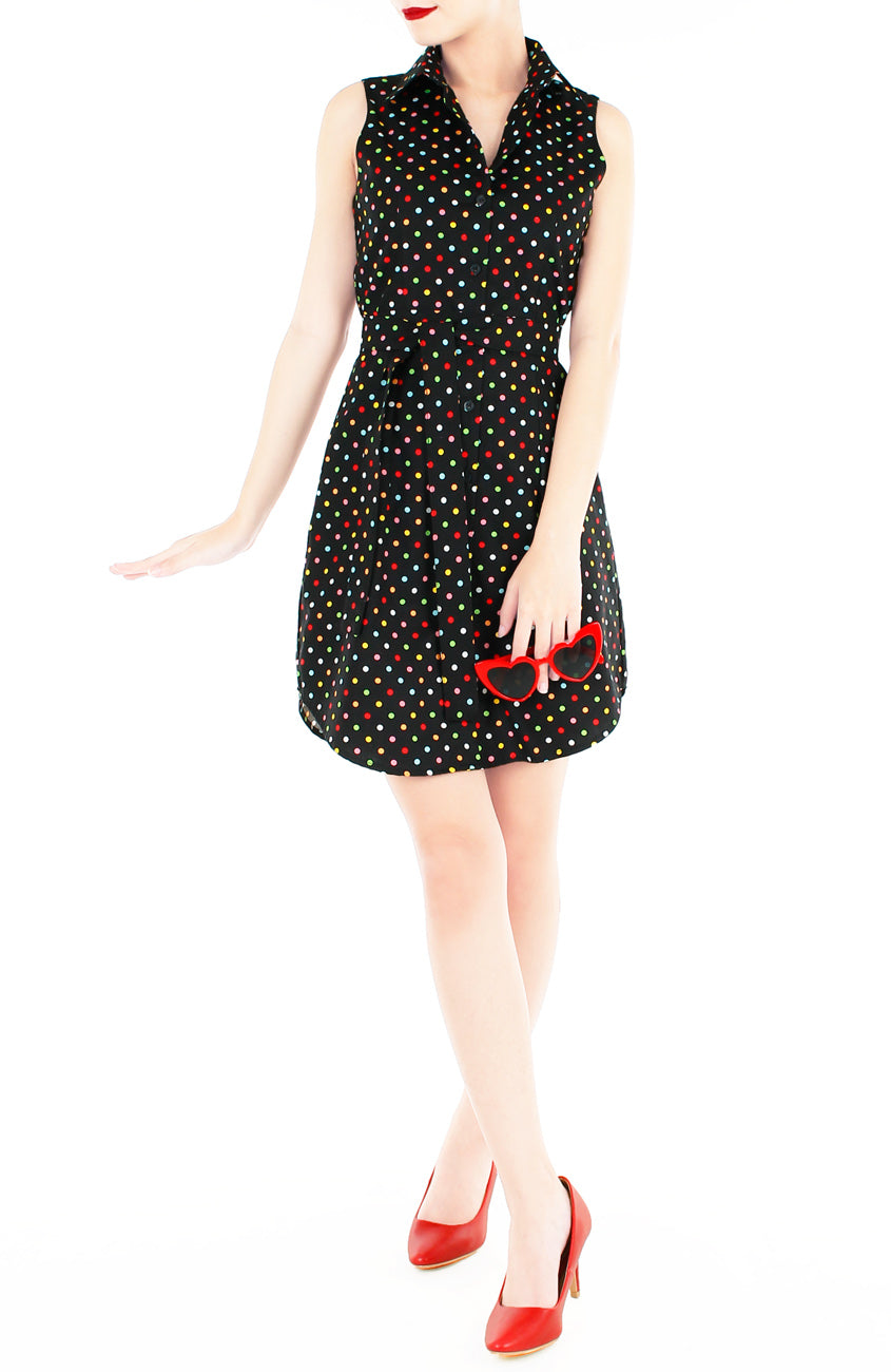 Rainbow Confetti Shirtdress