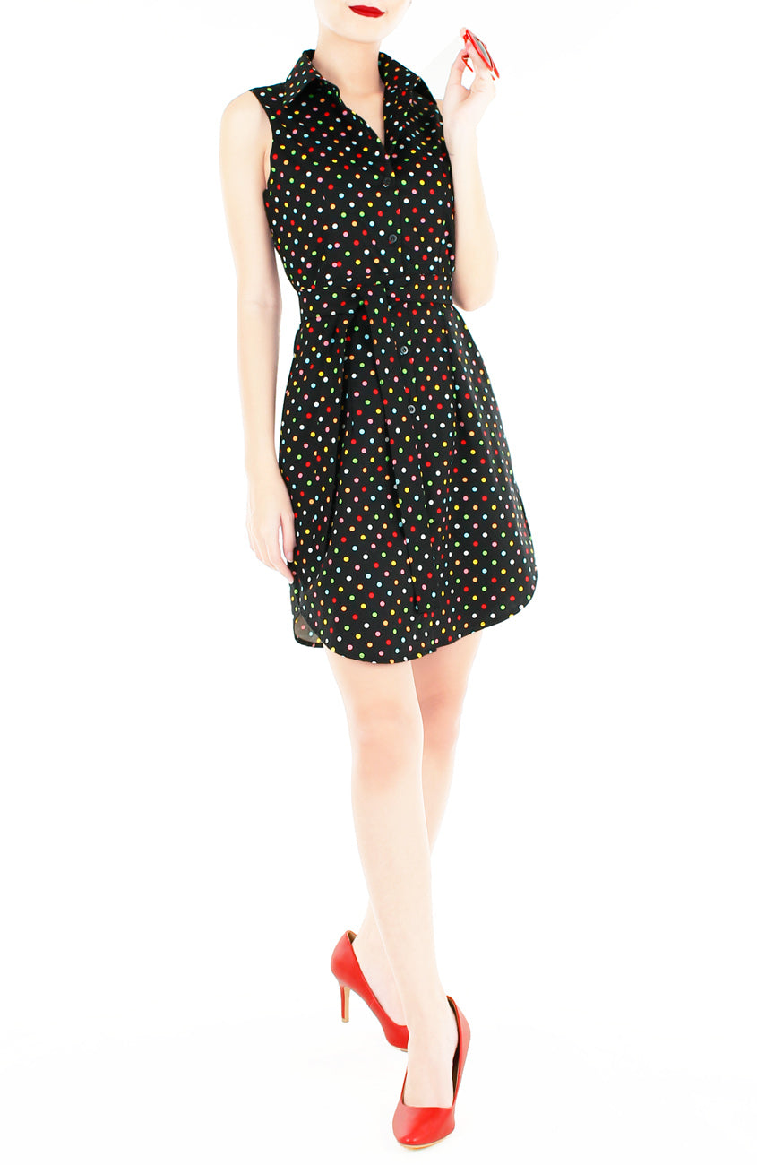 Rainbow Confetti Shirtdress