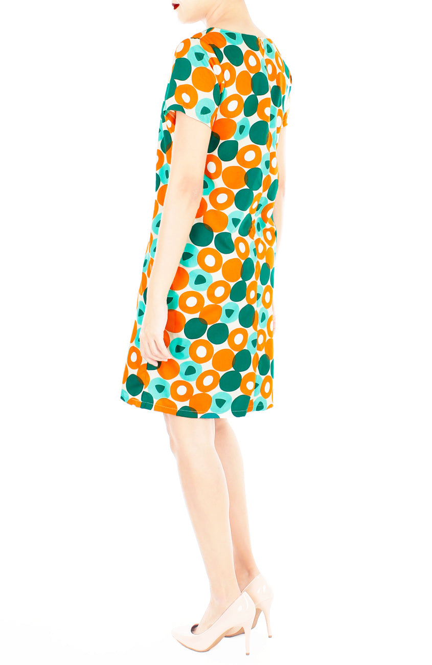Retro 60s Gemstones Lily Dress - Amber