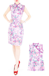 Romance of the Spring Cheongsam Dress - Orchid Purple