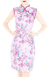 Romance of the Spring Cheongsam Dress - Orchid Purple