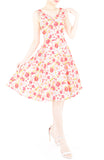 Romantic Sakura Blooms Flare Midi Dress