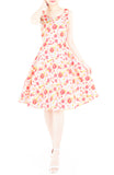 Romantic Sakura Blooms Flare Midi Dress