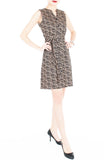 Roses Rendezvous A-Line Button Down Dress - Wheat