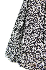 Roses Rendezvous Flare Dress - Black