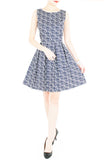 Roses Rendezvous Flare Dress - White