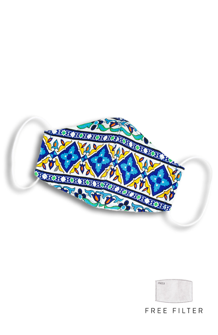 Royal Istanbul Pure Cotton Face Mask - Blue Ocean