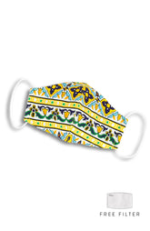 Royal Istanbul Pure Cotton Face Mask - Medallion Yellow
