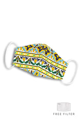 Royal Istanbul Pure Cotton Face Mask - Medallion Yellow