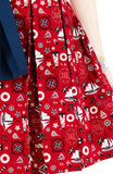 Saint Sailorette Flare Dress with Obi Belt - Red