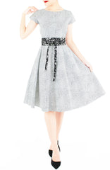 Sartorial Spots Flare Tea Dress - White