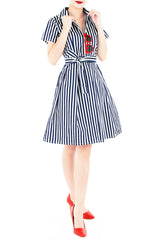 Savvy Striped Anna Shirtdress