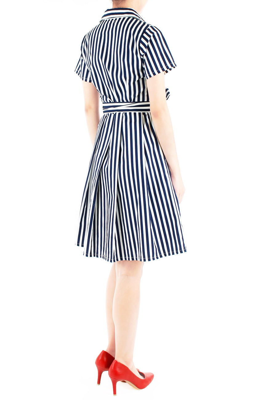 Savvy Striped Anna Shirtdress