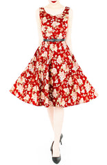 Sentimental Sensation in Red Flare Midi Dress