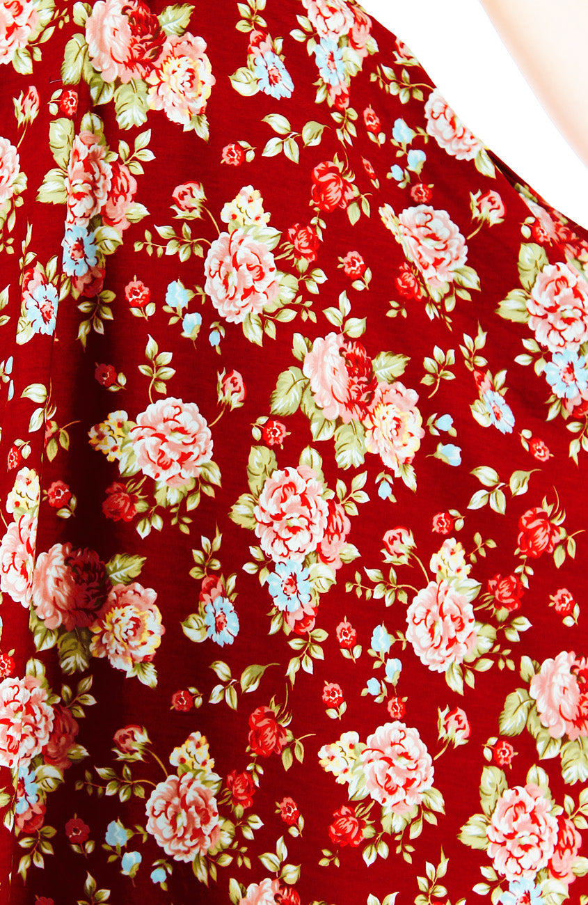 Sentimental Sensation in Red Flare Midi Dress