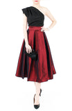 Smitten by Love One Shoulder Top - Black