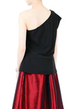 Smitten by Love One Shoulder Top - Black